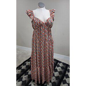 Floral Tiered Maxi Dress By English Factory Size S